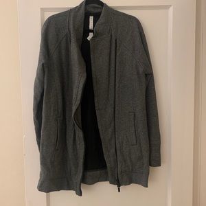 Lululemon Long Grey Jacket with Crossover Size 8